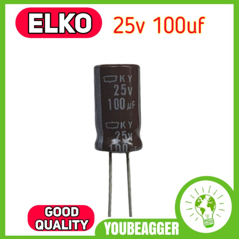 elko 25v 100uf kapasitor