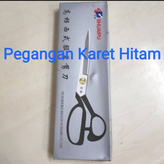 Gunting Kain Shuaipu 12&quot;-300mm Pegangan Lapisan Karet Hitam