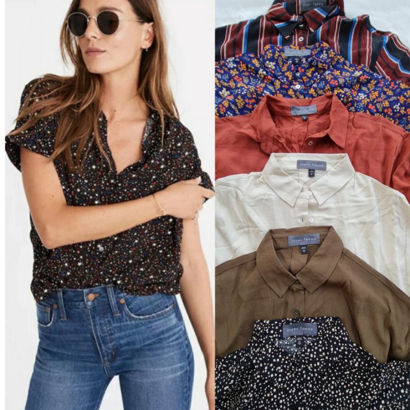 2254  - UNPEU Patterned Oversize Blouse | Blouse Wanita-2