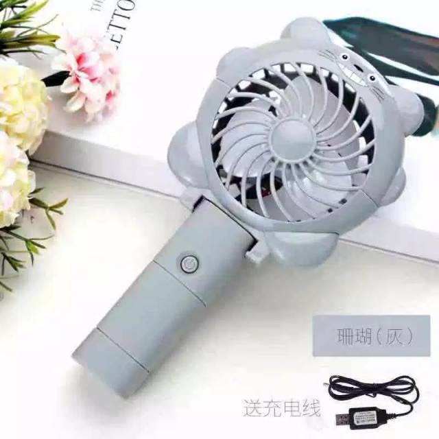 SX-113 Kipas Angin Tangan Genggam Karakter LED Mini USB Portable Fan Bisa Lipat