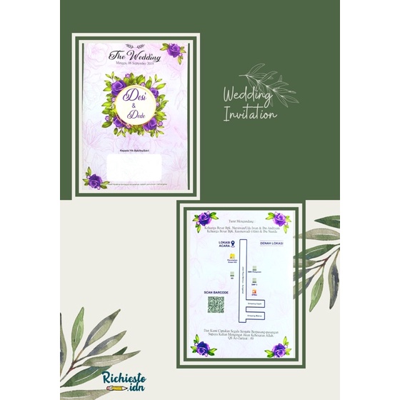 UNDANGAN PERNIKAHAN / MURAH / UNDANGAN PERNIKAHAN ELEGANT / UNDANGAN NIKAH CANTIK