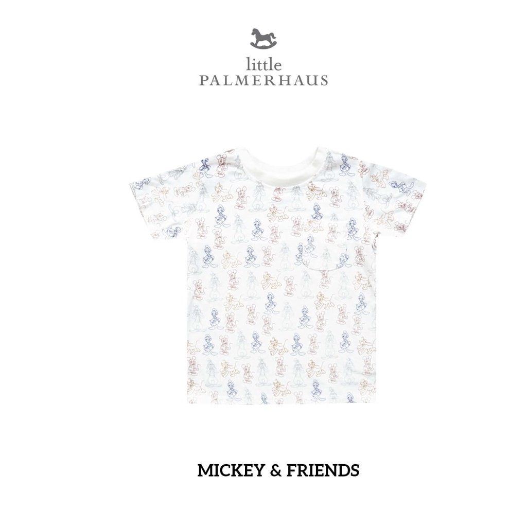 Little Palmerhaus Mickey Disney Printed Pocket Tee Kaos Atasan Baju Anak 0-3 tahun