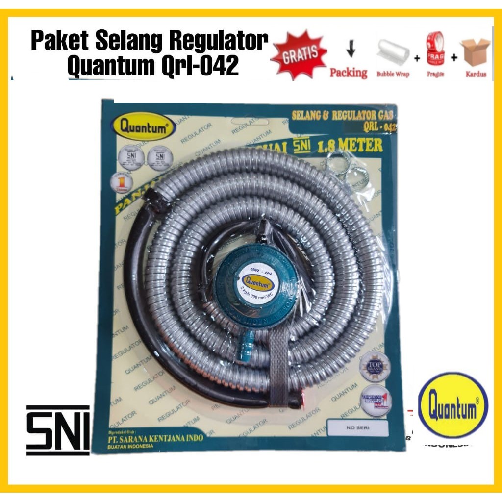 Regulator + Selang Gas Quantum QRL 032