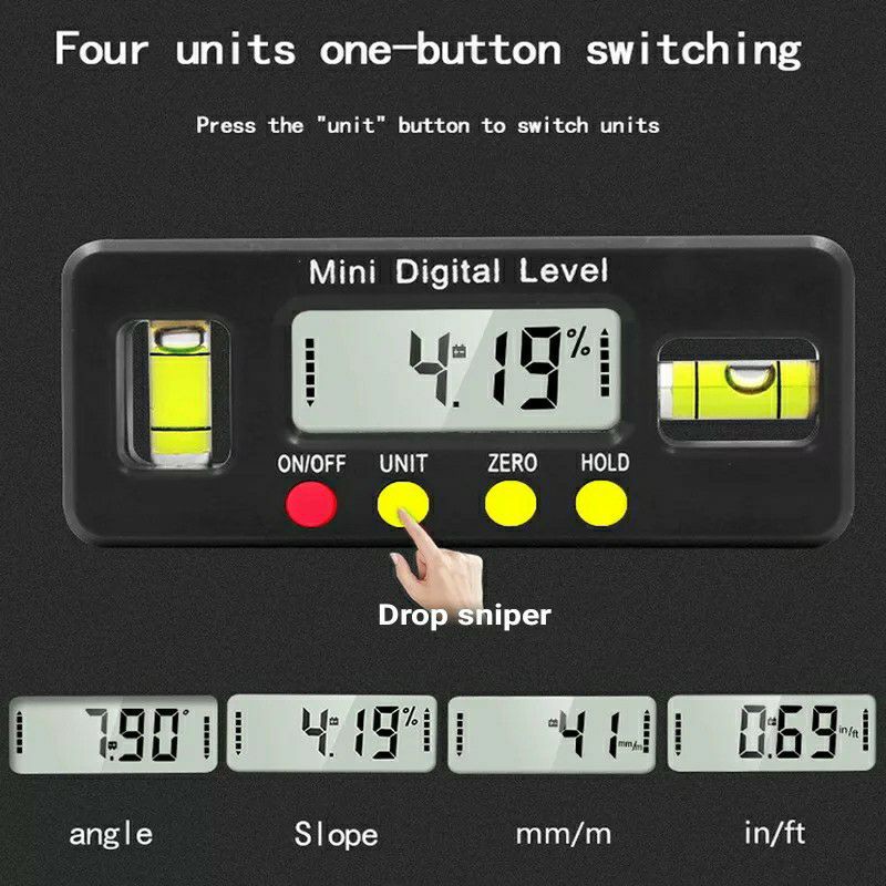 Alat Ukur Sudut Miring 360derajat Digital Protractor Inclinometer Level With Magnetic