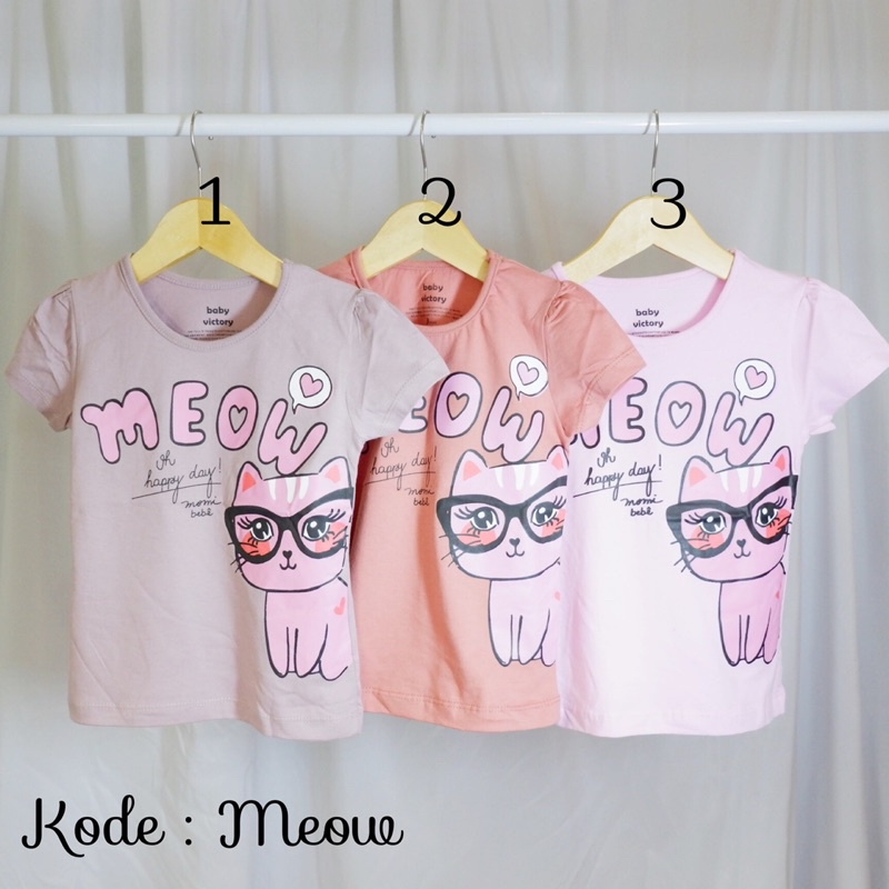 Kaos anak cewek usia 3 tahun Baby Victory | kids Tshirt anak perempuan | girl