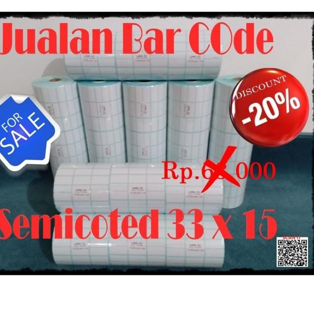 

♪ STIKER SEMICOTED LABEL BARE 33 X 15 3 BARIS 3 LINE ISI 10000 PCS ✴