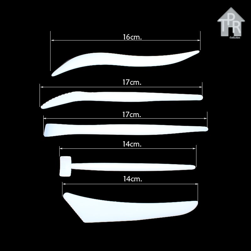 Alat ukir tanah liat / Pottery Tool Set Plastik 5pcs. - P17