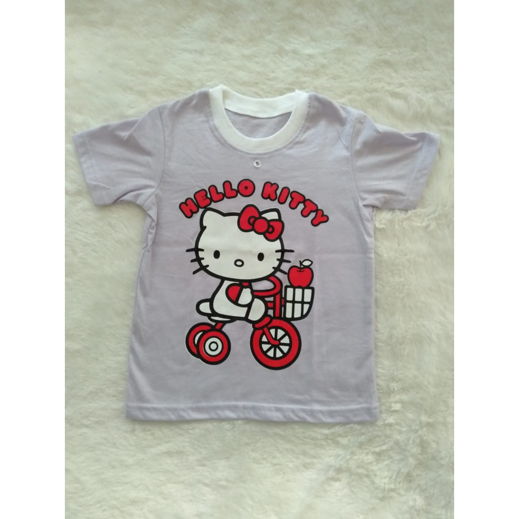 kaos anak motif karakter ukuran L usia  3-4 tahun-6