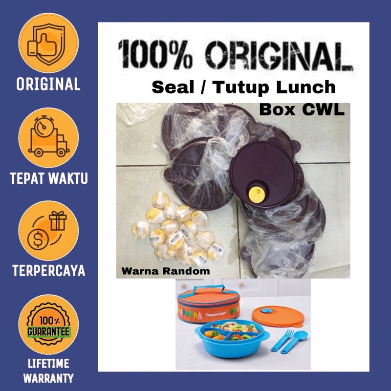 Promo Tutup /  Seal Lunch box Cwl / kep warna random Tupperware