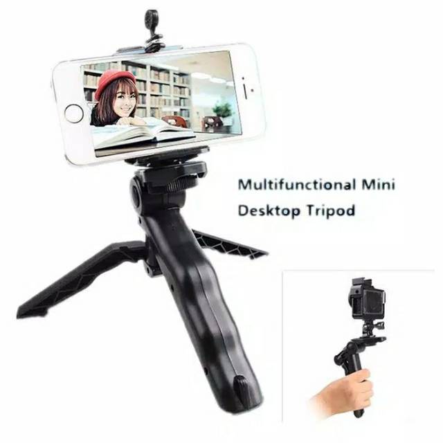 PEGANGAN HP PORTABEL PHONE HOLDER FOLDING STAND HP GOPRO DSLR MI CAMERA 2 IN 1 |2011