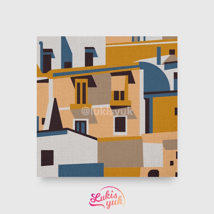 

(TERLARIS) Paint by Numbers Kit - Flats - Painting Kit - by LukisYuk - 15 x 15 cm