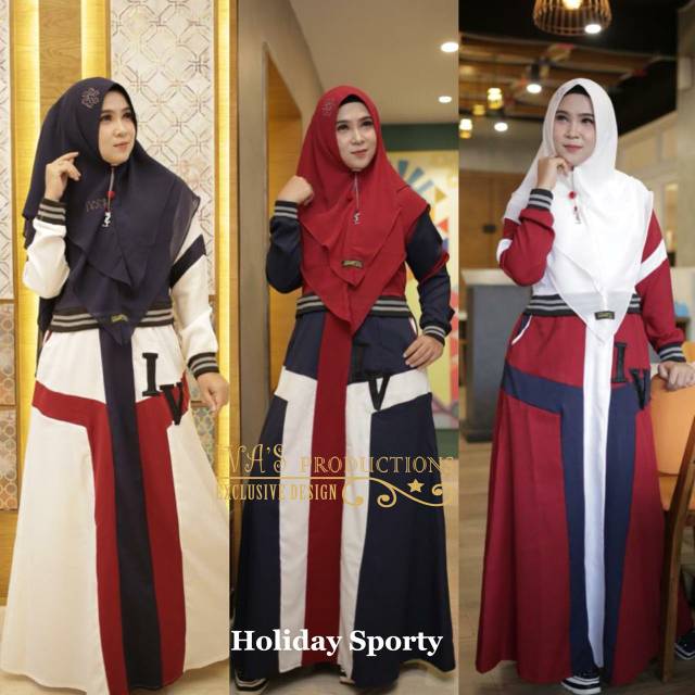 Holiday gamis sporty casual original ivas production