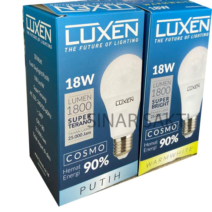 Luxen Lampu Led Bulb 18w 18 Watt 18 W 18Watt 18W Lampu Garansi 1 Tahun