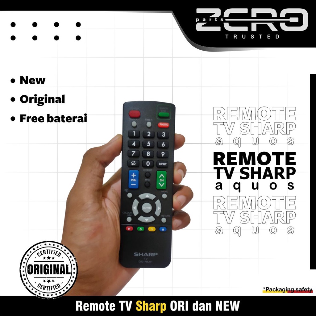 Remot Remote TV Sharp Aquos LCD LED ORI dan NEW