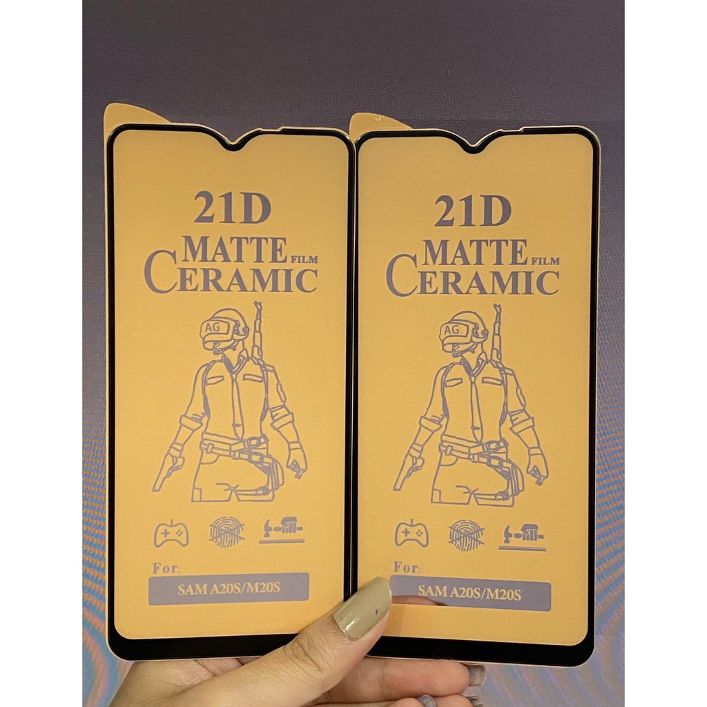 SAMSUNG A20S M20S TEMPERED GLASS 21D Ceramic Matte Screen Guard Anti Radiasi Full Cover