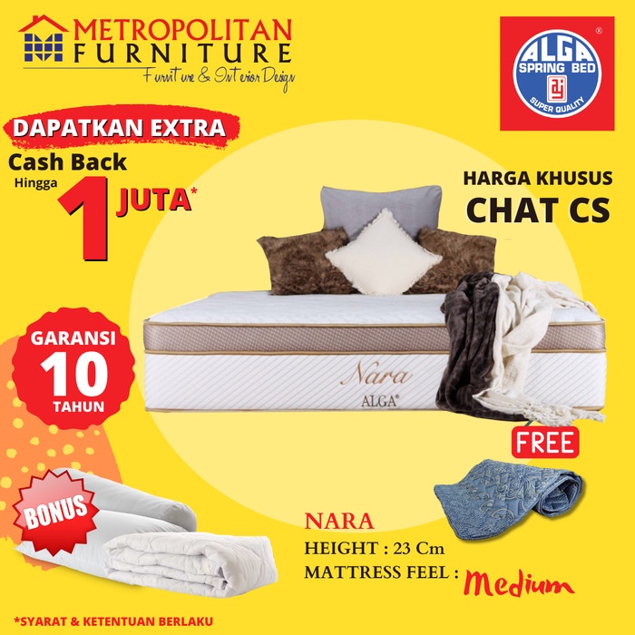 Kasur Springbed Alga Nara Spring bed Matras Set