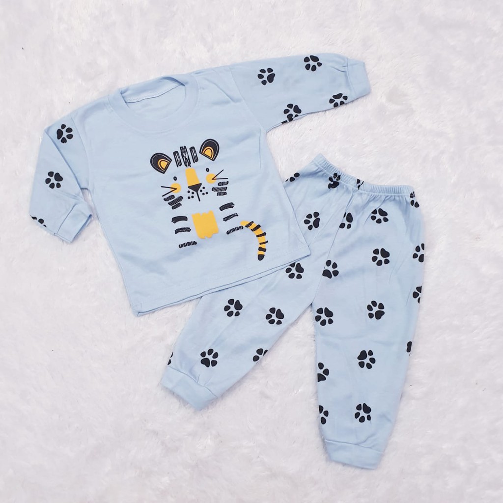 Setelan Piyama Bayi size 0 - 12 Bulan Piyama Tiger Baju Baby Gracia