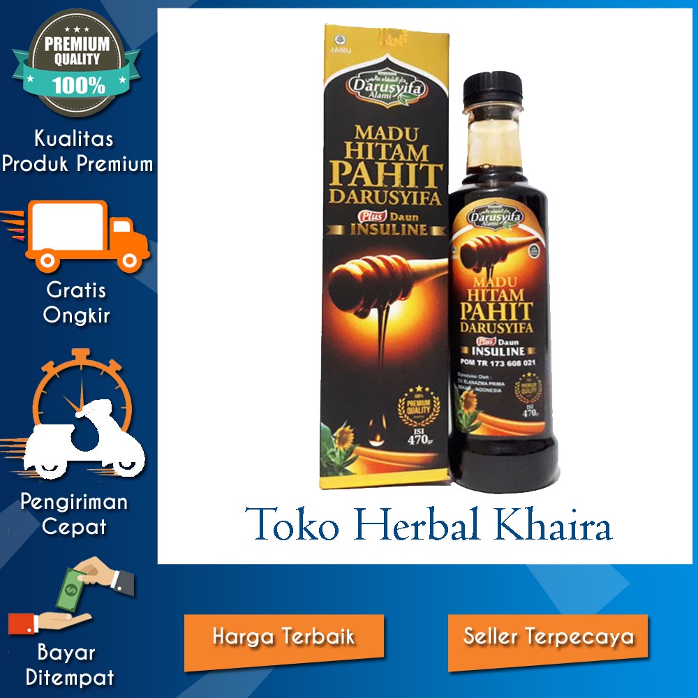 

MADU HITAM PAHIT DARUSYIFA PLUS INSULIN 470 GRAM
