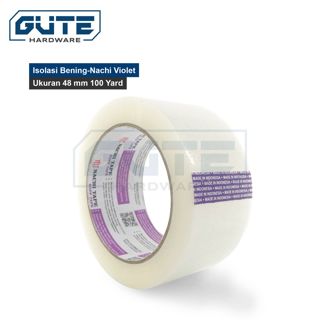 GUTE Isolasi Lakban Selotip Solasi Bening 2 Inch NACHI Violet Tape Murah