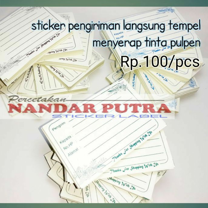 

(100pcs)Stiker pengiriman olshop murah 1 warna.(ready stock )