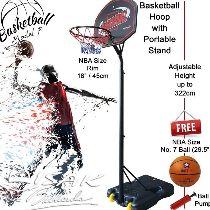 Portable Basketball Hoop F - Rim Bola Basket Ring Outdoor Indoor Nba Terlaris