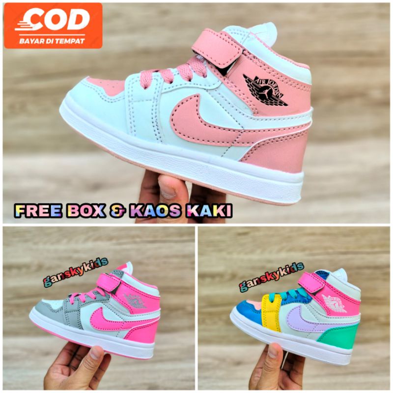 SEPATU JORDAN ANAK PEREMPUAN PREMIUM HIGH QUALITY SEPATU NIKE ANAK CEWEK KIDS KADO