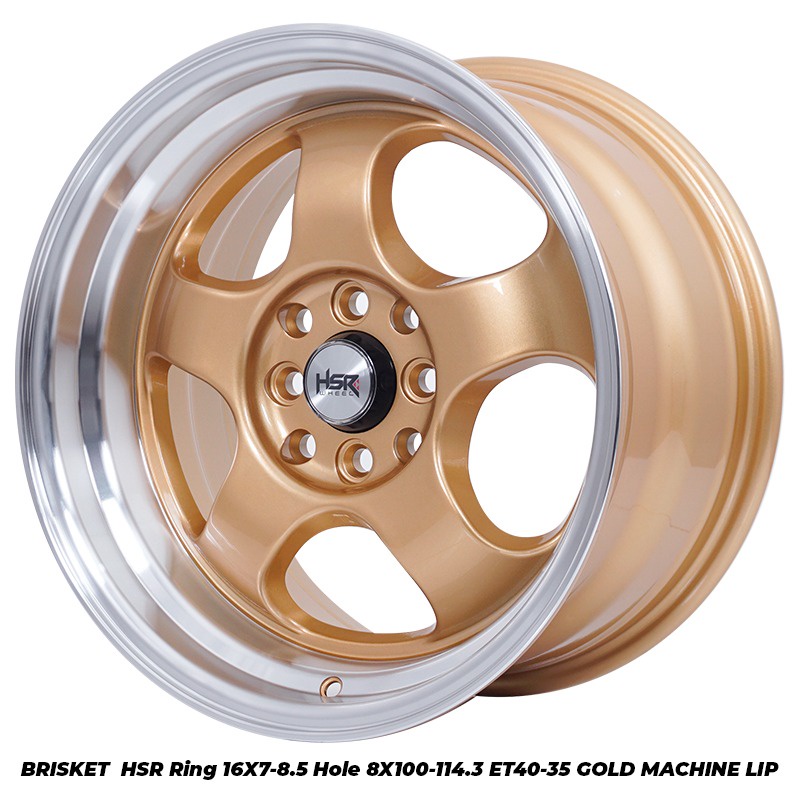 JUAL VELG BRISKET FC HSR R16X7-85 H8X100-114,3 ET40-35 GOLD-ML
