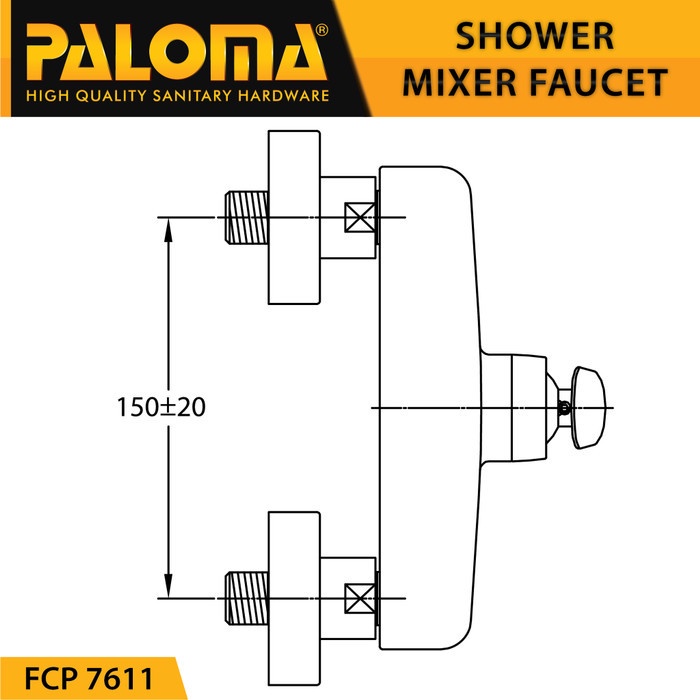 PALOMA FCP 7611 Keran Mixer Shower Panas Dingin Kran Air ROSE GOLD