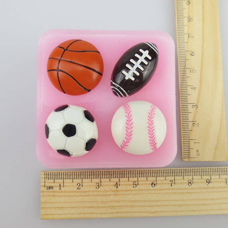 3D Silicone Mold Fondant Cake Decoration - Sport Ball