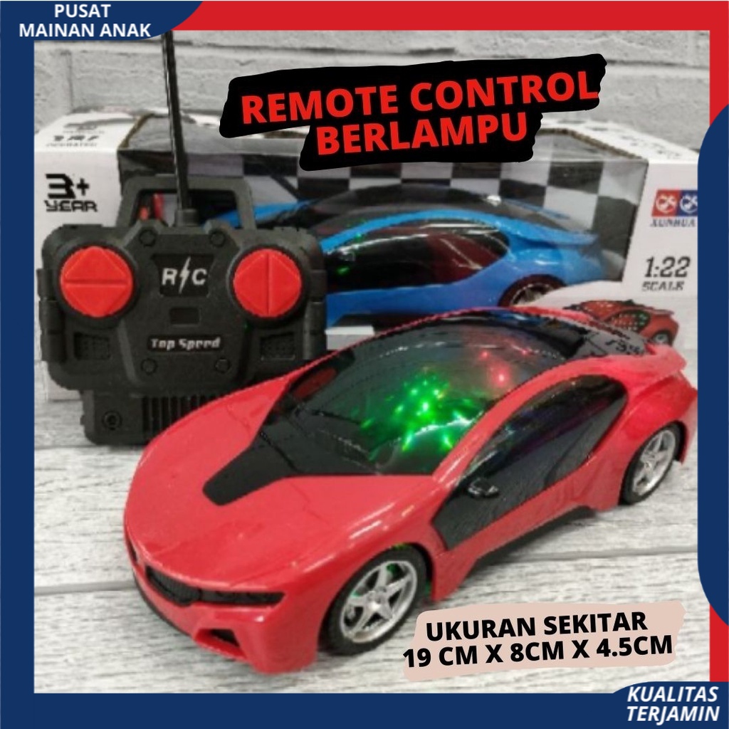 MOBIL REMOTE CONTROL SUPER CAR KABIN BERLAMPU  | RC SPORT RACING CAR MOBILAN BALAP 3D BERLAMPU NEW EDITION