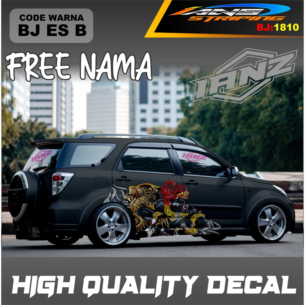 STIKER DECAL MOBIL TERIOS / STIKER MOBIL GRAND LIVINA / VARIASI STIKER MOBIL AVANZA / STIKER MOBIL XENIA / STIKER MOBIL