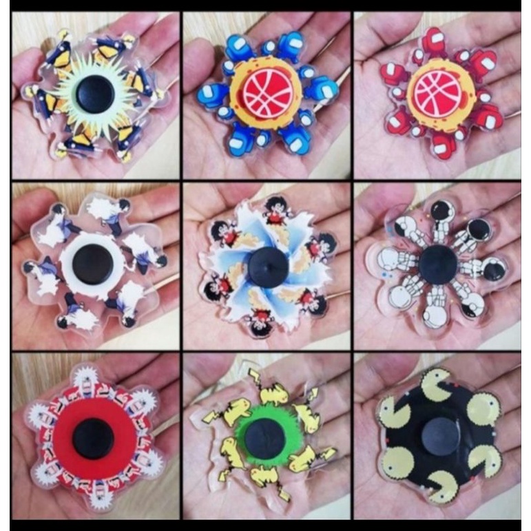 Fidget Spinner Gyro 3D Model Kartun karakter Penghilang Stress!!!