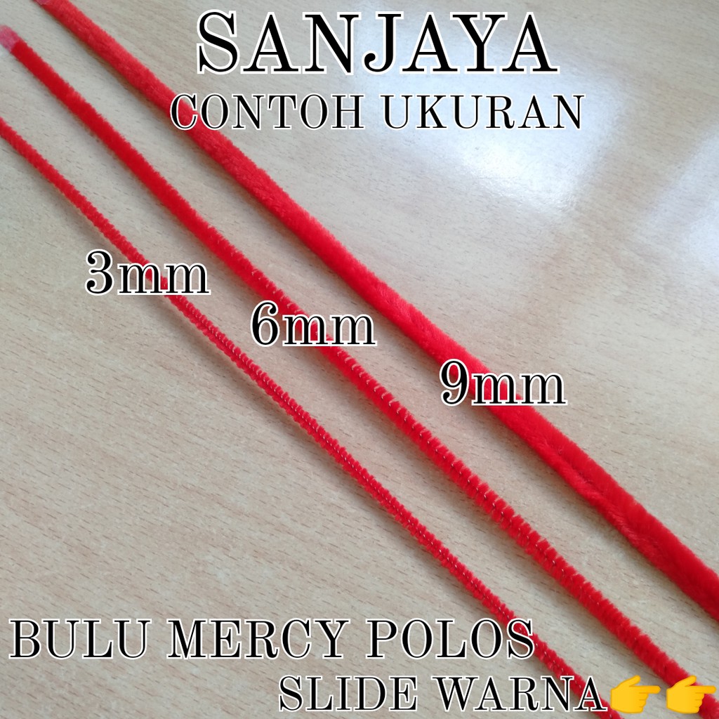 KAWAT BULU / KAWAT BULU MERCY POLOS / PIPE CLEANER / KAWAT KERAJINAN TANGAN WARNA WARNI / MISC BULU MERCY POLOS 3MM