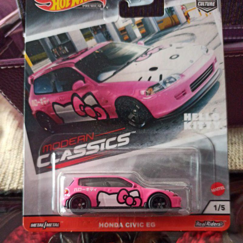 hot wheels premium Honda Civic EG Hello Kitty
