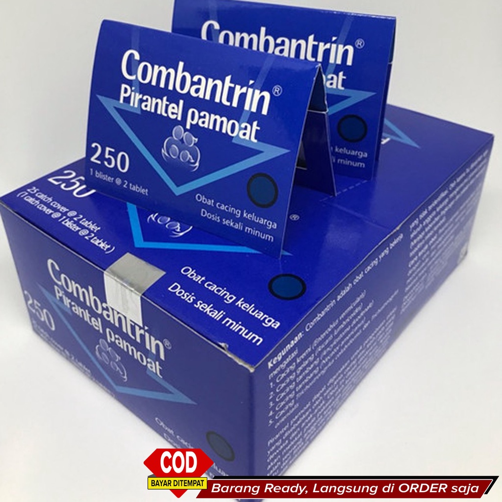 Best Seller Obat cacing Dewasa AMPUH Obat Kremi Dewasa AMPUH ~ Combantrin 250Mg Tablet ~ K012
