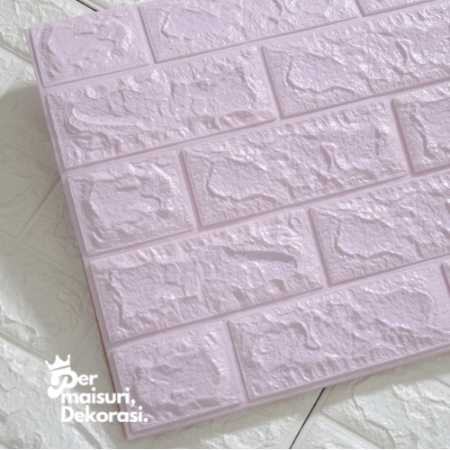 [COD] Wallpaper Dinding Stiker Wallfoam 3D Sticker Dekorasi Kamar Rumah Murah-UNGU LILAC