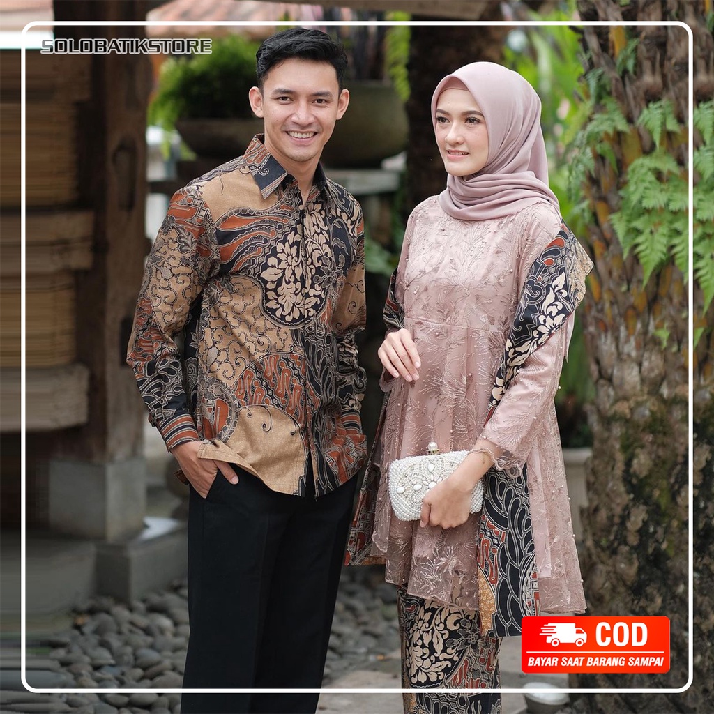 [COD ] READY COUPLE BATIK KEBAYA LAMARAN MODERN TERBARU SET KEBAYA BROKAT TUNIK BEELAMOCCA BEST SELLER !!!