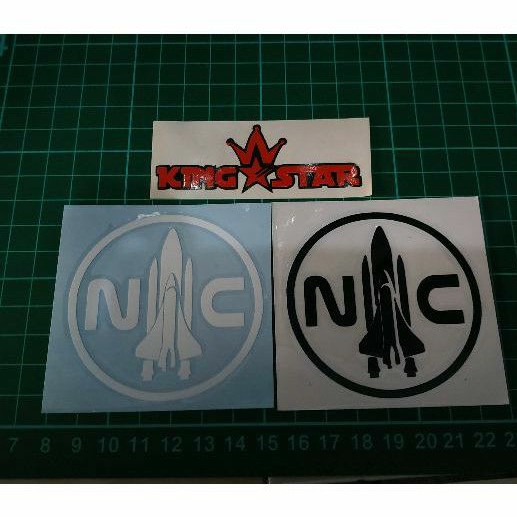 

stiker nasa logo roket