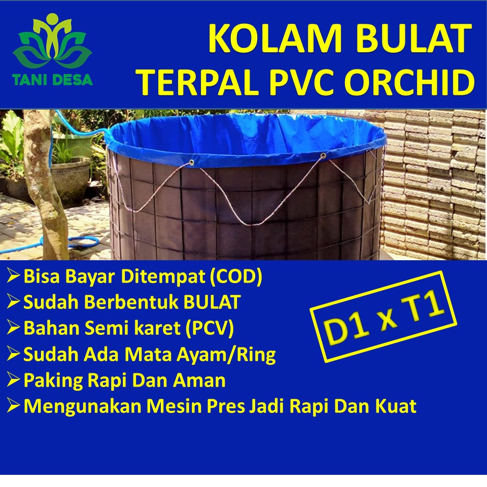 Kolam Terpal Bulat Bioflok Diameter 1m Tinggi 1m, TERPAL SAJA