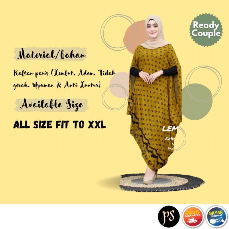 KAFTAN BATIK WANITA MODERN Kaftan Batik Wanita Jumbo Premium LEMBUSURA 6