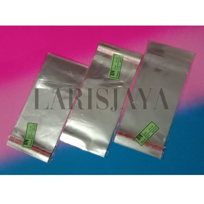 

KUALITAS TERBAGUS!!! Plastik OPP 8 x 18 cm Seal/Lem ( one sheet ) 1000 lembar