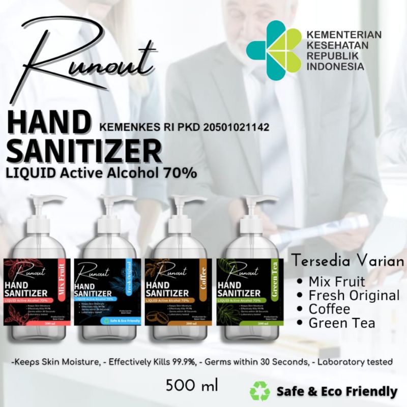 Hand Sanitizer Pump 500 ML / Liquid / Cair / RUNOUT / Varian Aroma | Coffee | Mix Fruit | Green Tea