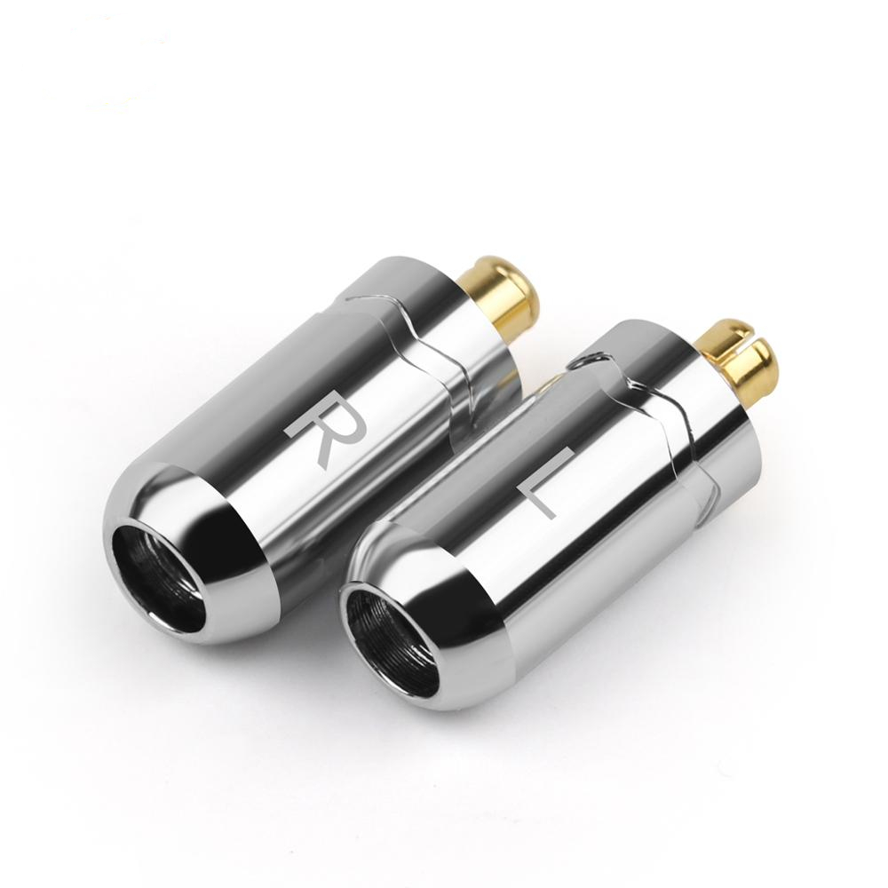 1 Pasang Adapter Konektor Jack Audio Earphone Mmcx Pin Bahan Aluminum Alloy Lapis Emas Untuk Se846 Se525 W60 W80