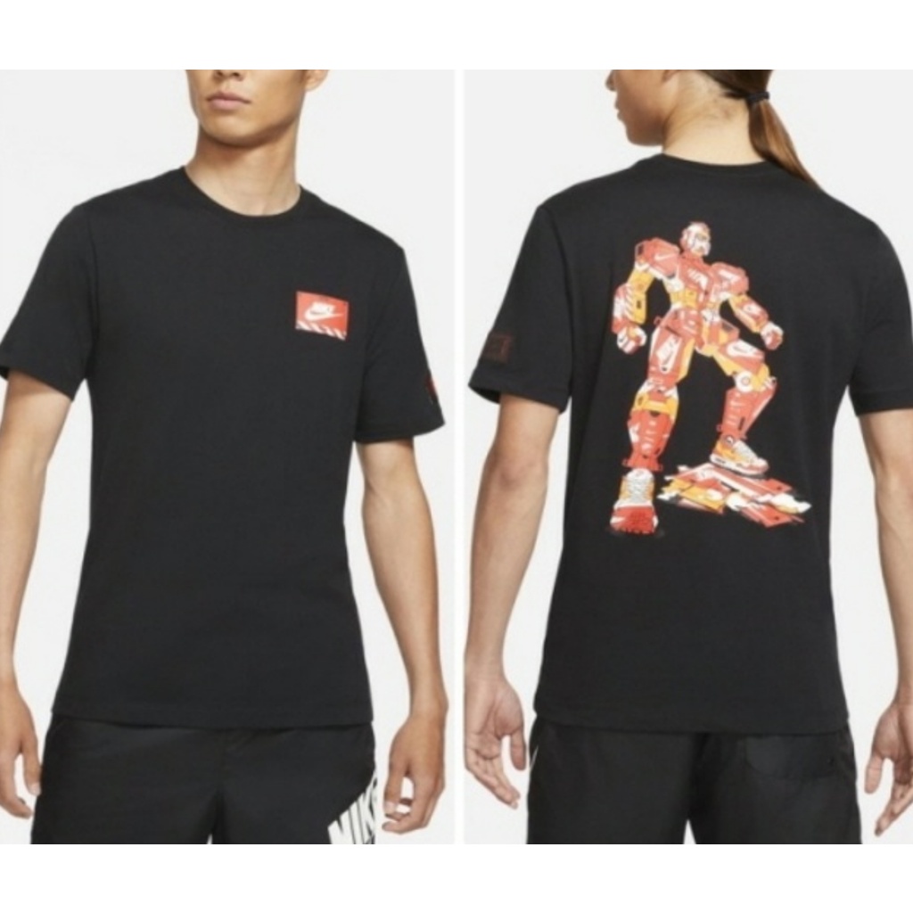 Nike MECH Air Figure Graphic Black Hitam DJ1398-010 TShirt Tee Kaos Original Robot Gundam Nike