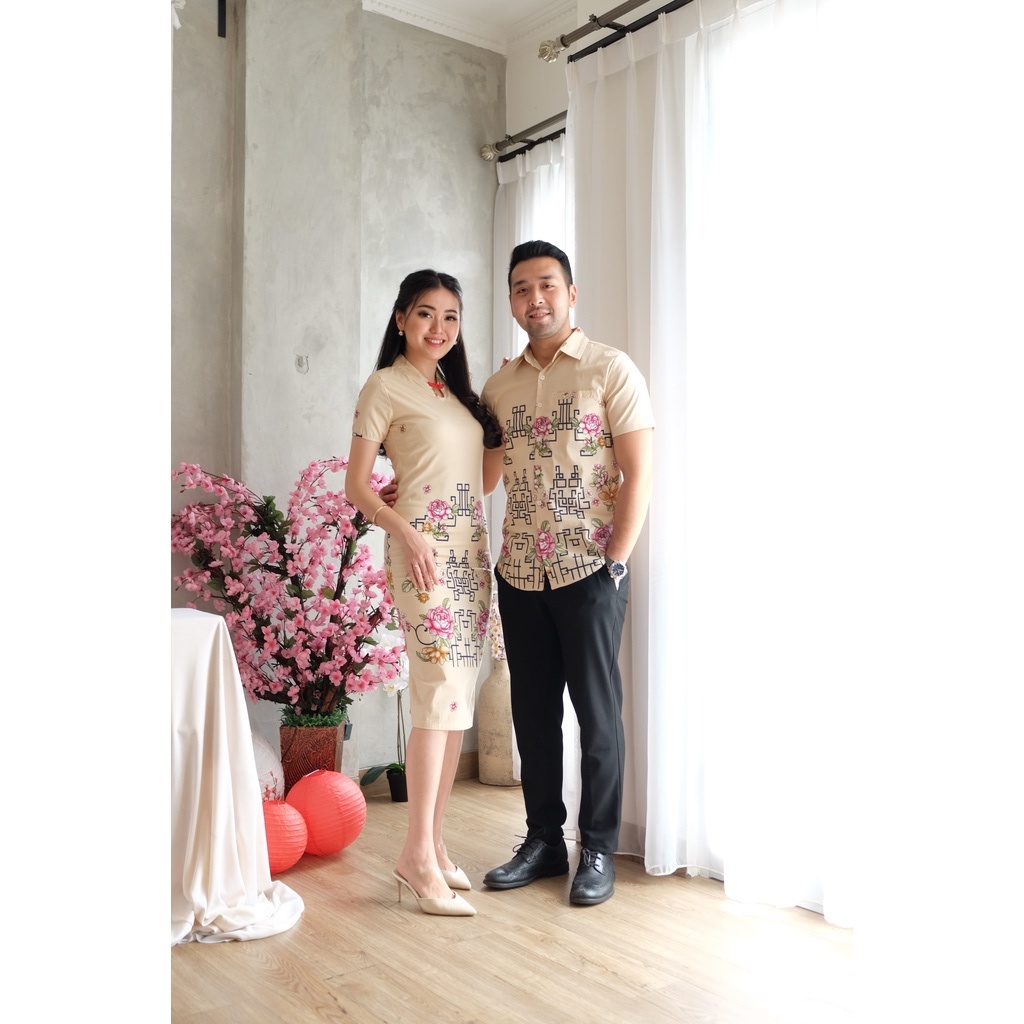Jing Batik Cheongsam Chinese New Year ( Kemeja - Kora - Kina - Nuwa - Jenna - Dara - Mutia - Hera - Nadine Bomber ) Available Couple