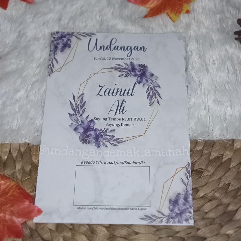

Undangan Salma 201 / Cetak undangan pernikahan unik / undangan murah