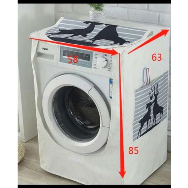 sarung  mesin cuci cover mesin cuci alas mesin cuci buka depan