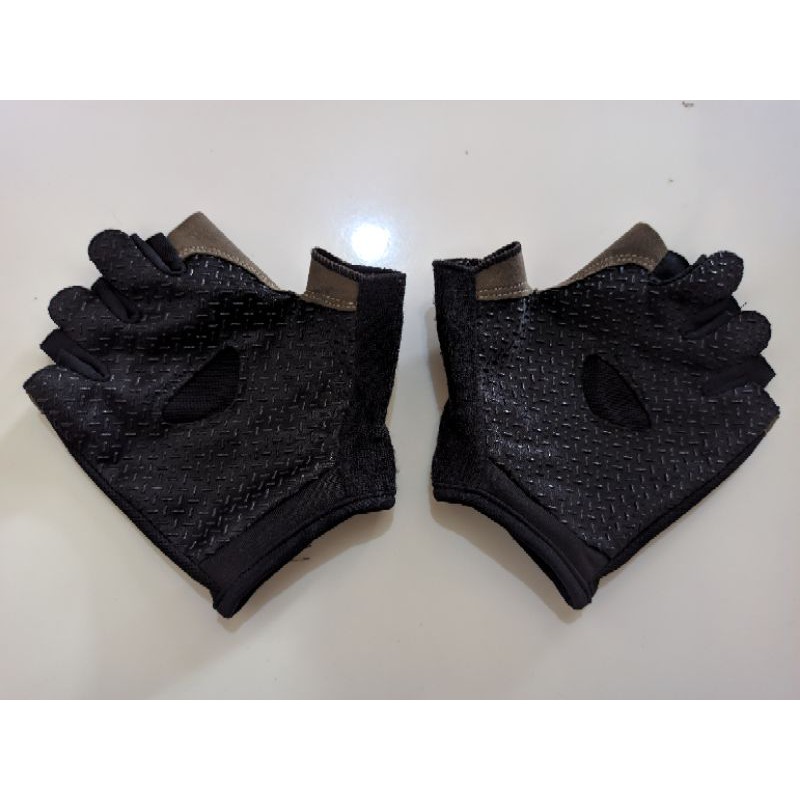 (COD) sarung tangan sepeda taffsport half fingger black-grey