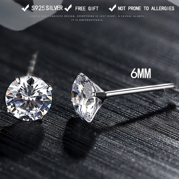 50 buah desain perak Italia 925 anting-anting wanita asli Korea fashion perhiasan anting[tidak mudah luntur] [tidak alergi]-2