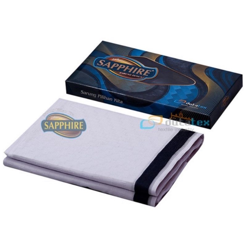 SARUNG SAPPHIRE PUTIH POLOS SARUNG PUTIH POLOS SAPPHIR
